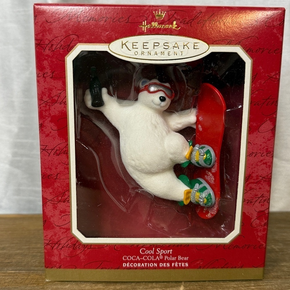 COCA-COLA Polar Bear Cool Sport VTG Ornament Hallmark Keepsake Handcrafted 2001
